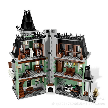 Haunted House Building Set side angle building block construction