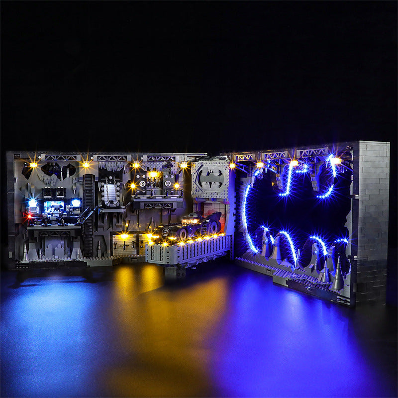 Additional view of the Batcave shadow box brick model