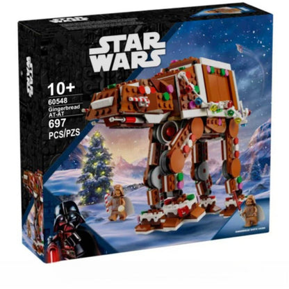 Front view of the 697-piece gingerbread-style walker building block set