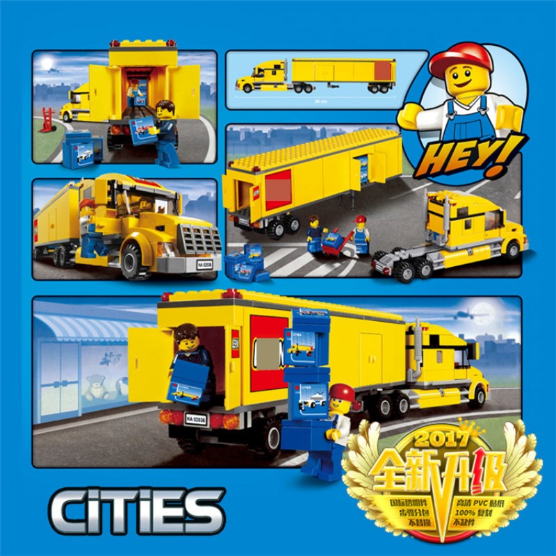 City Delivery Truck building block set detail view 2