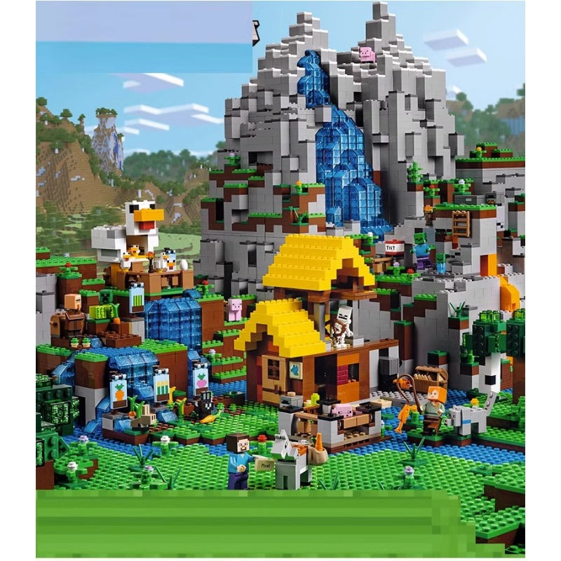 Close-up of the blocky coop structure details