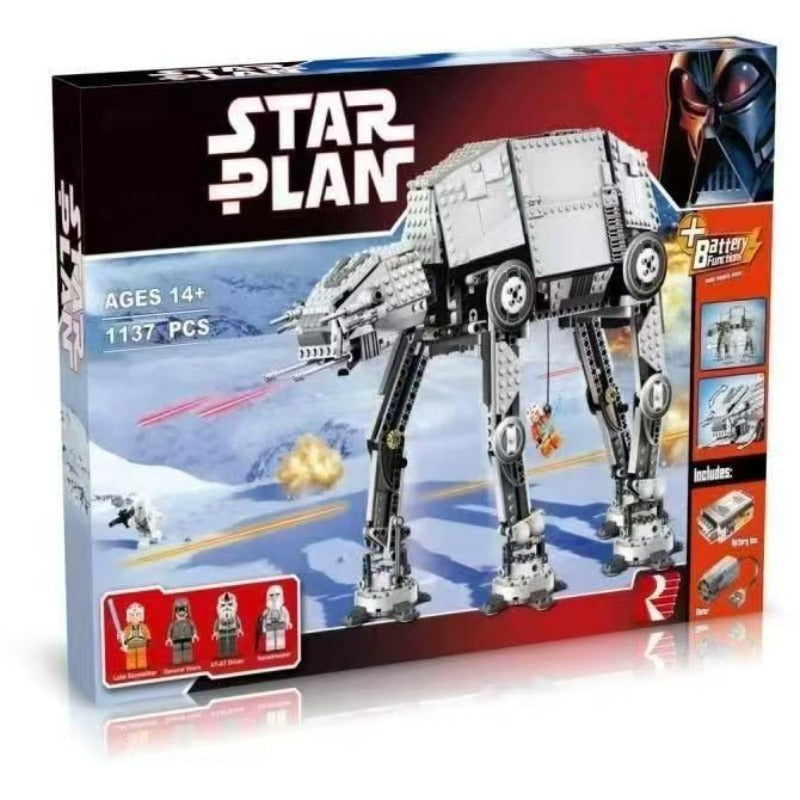 Motorized walking AT-AT building block set main image