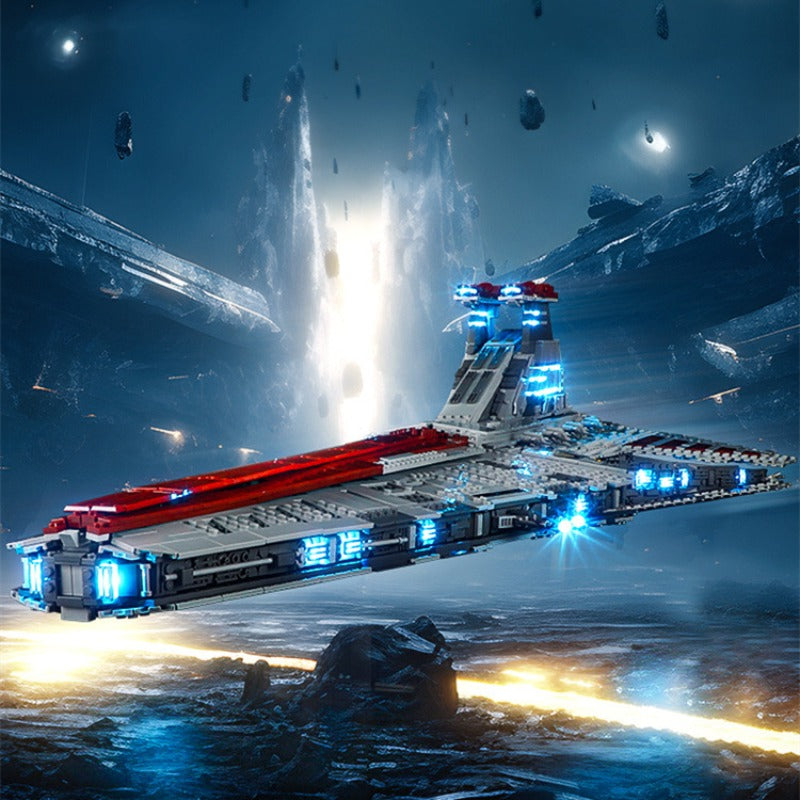 LED lighting kit option for the Venator-class cruiser brick set