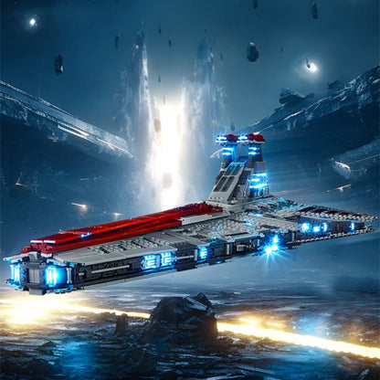 LED lighting kit option for the Venator-class cruiser brick set