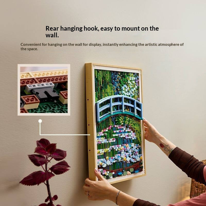 Finished Monet water lilies building block model
