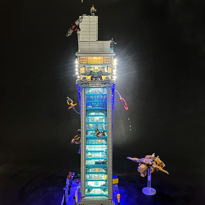 Skyscraper display model built from ABS plastic bricks