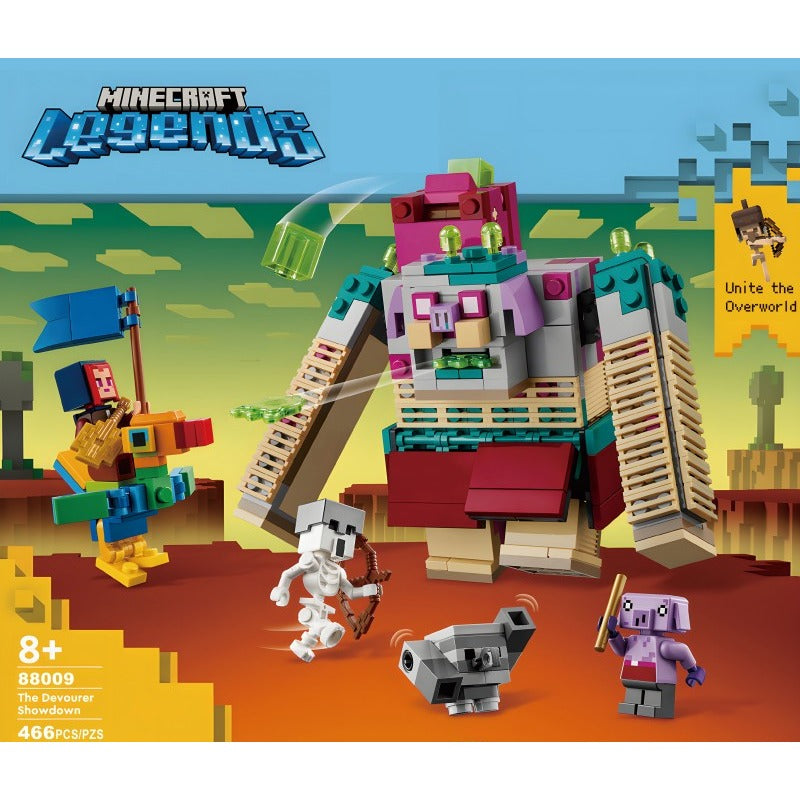 Blocky world monster showdown building block scene
