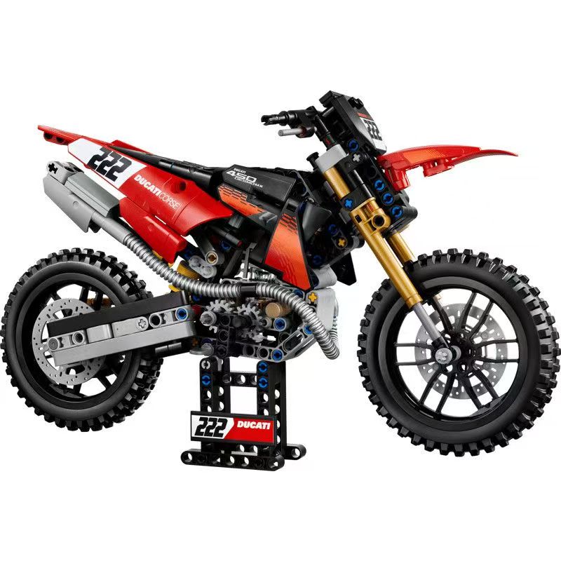 Ducati motorcycle building set displayed as a finished model