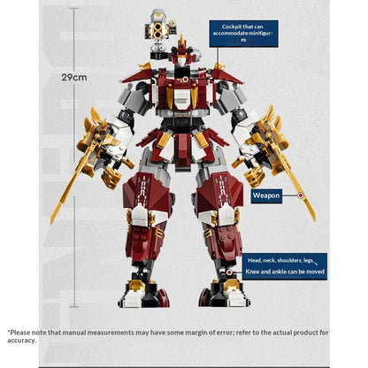 Twin Titan Mechs display model from a rear angle