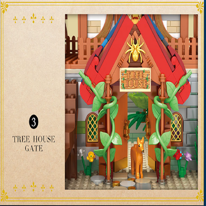 Medieval European Tree House Building Block Set – 2566 PCS – detail view 4