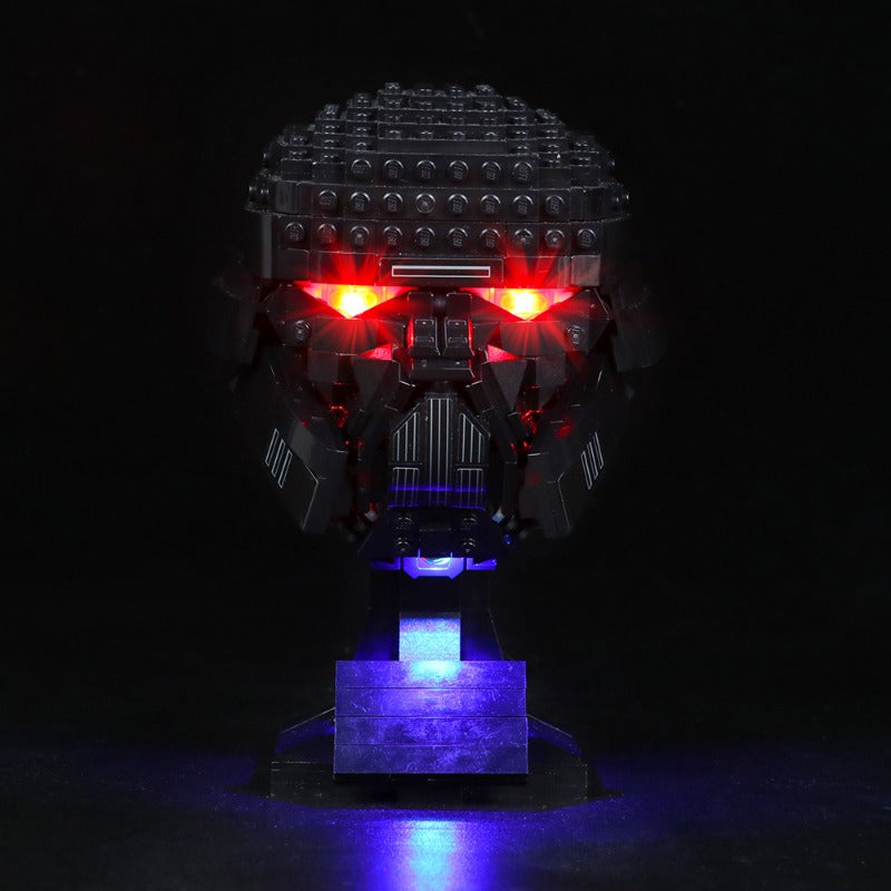 Helmet building block set with LED lighting option