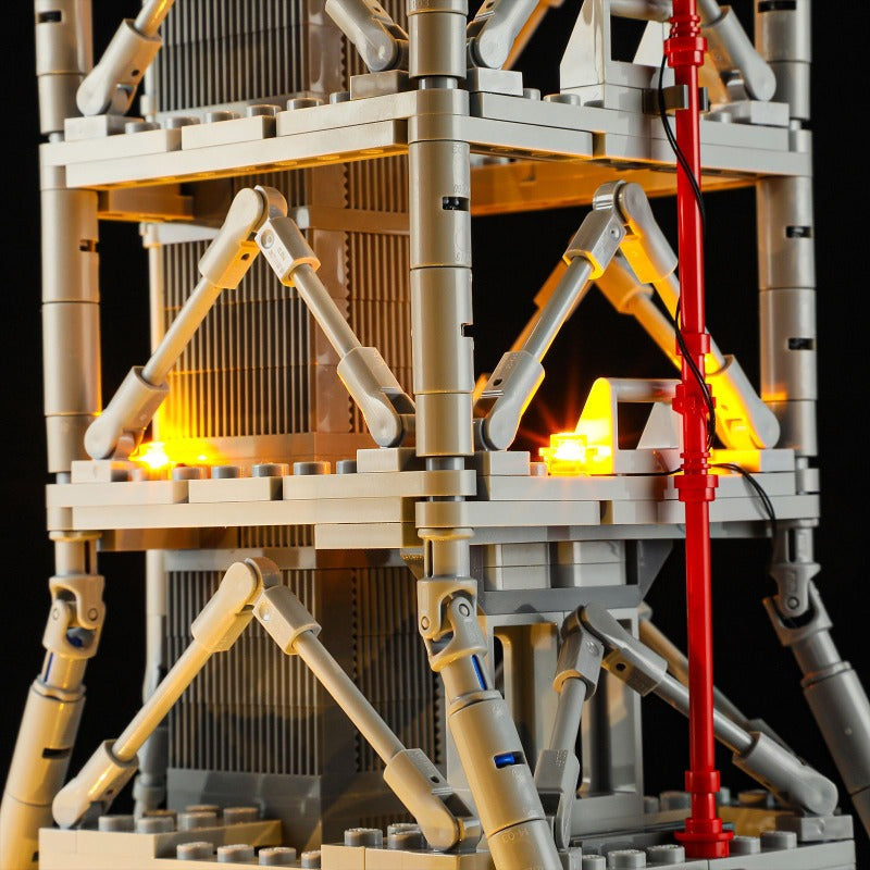 Booster separation detail on the rocket building block build