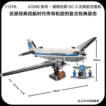 Close-up of airliner building blocks