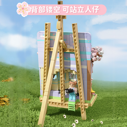 Four seasons series building block set, display shot