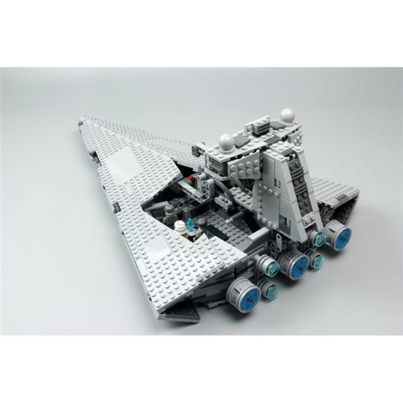 Detail view of the 1359-piece capital ship building set