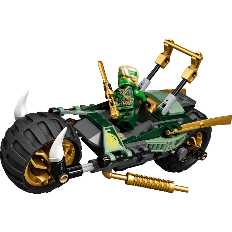 Close-up of the chopper bike's frame and wheel detail