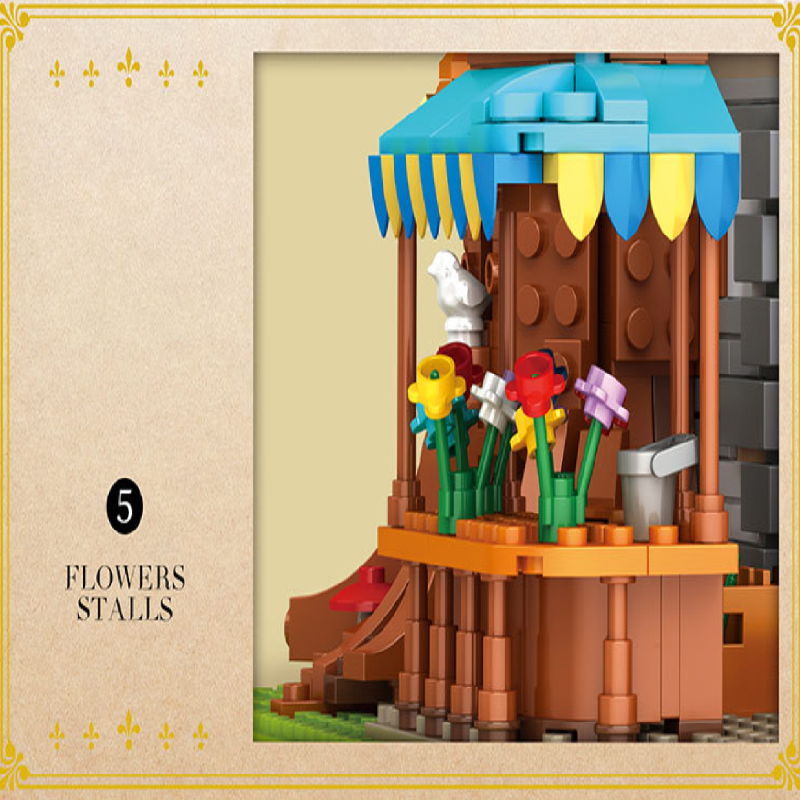 Medieval European Tree House Building Block Set – 2566 PCS – detail view 6