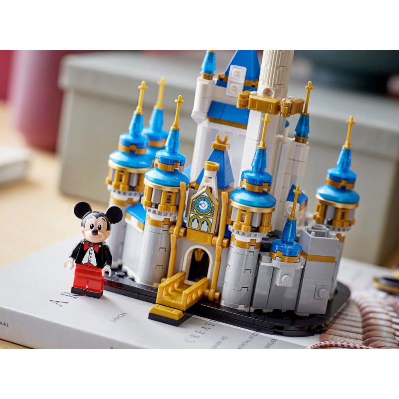 Close-up of the spired towers on the castle brick build