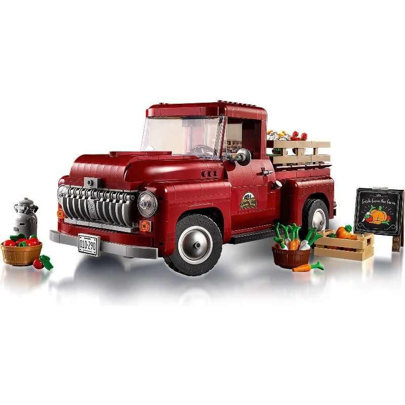 Pickup truck building set display view