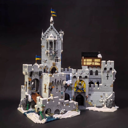 Mountain Fortress Building Set detailed close-up of brick construction