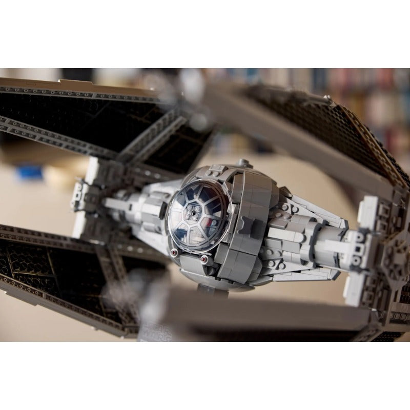 Illuminated cockpit detail on the LED version of the starfighter