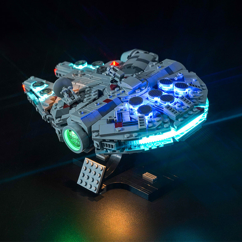 Spaceship building block set top view