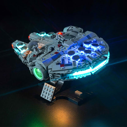Spaceship building block set top view