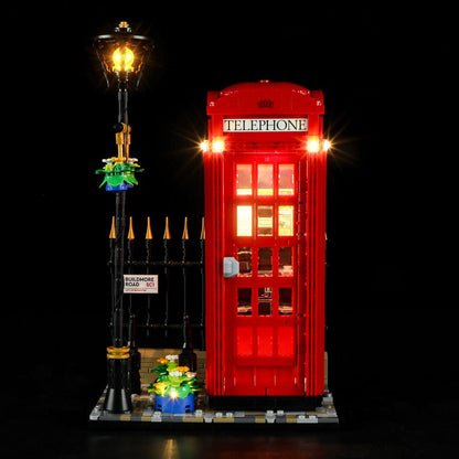 Assembled telephone box display piece