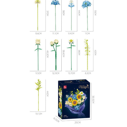 Sunflower bouquet building set, gallery photo