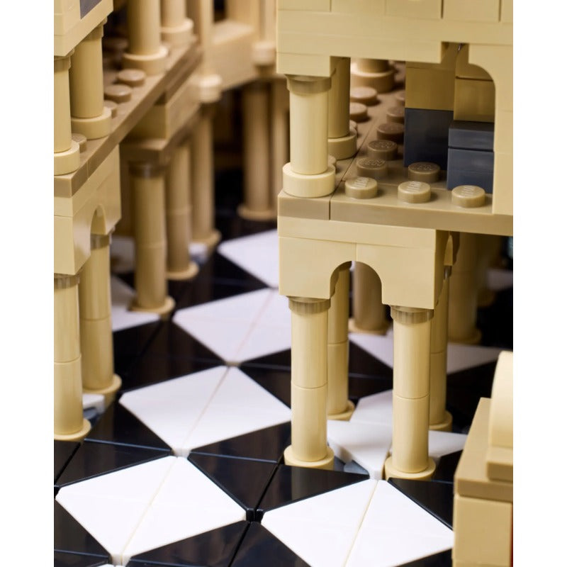 Rear angle of the cathedral building set