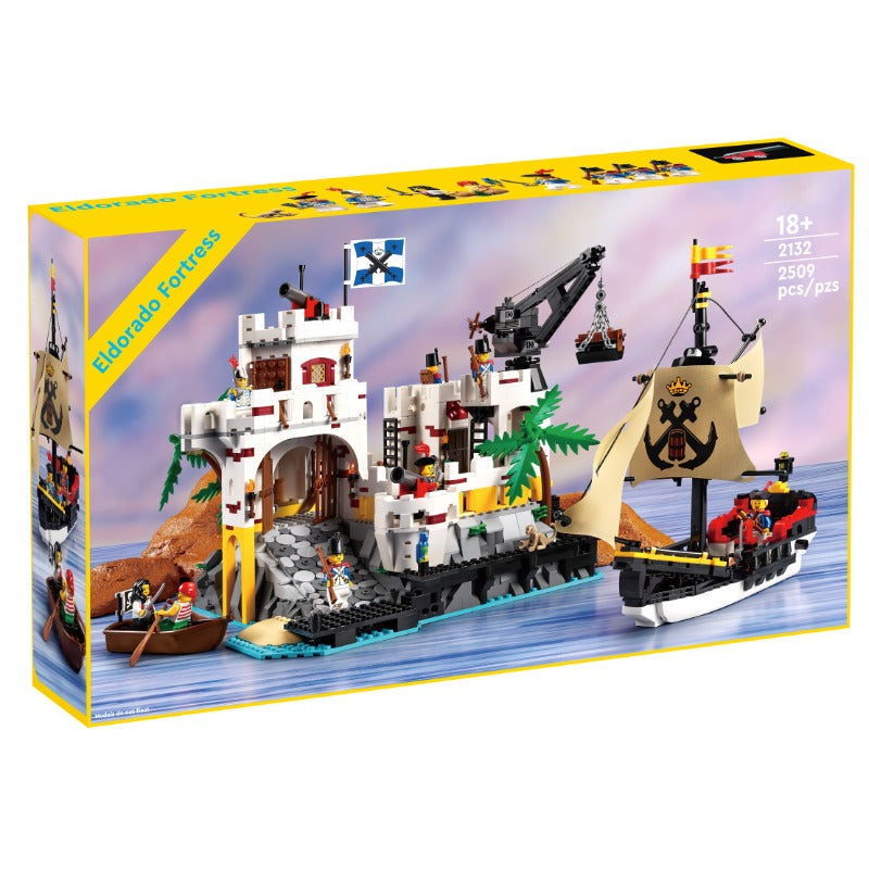 Assembled Eldorado Fortress building block set with 2509 pieces