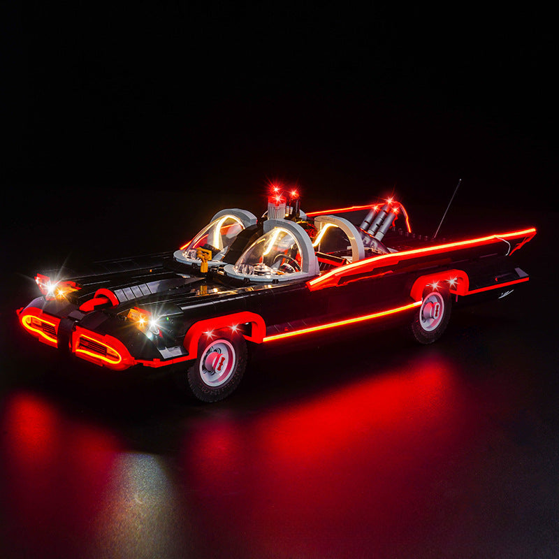 Classic TV series Batmobile brick model with LED lighting option