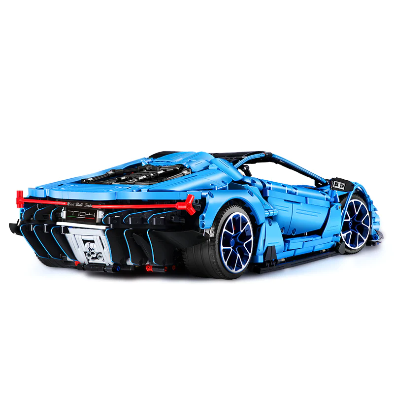 anniversary edition Italian supercar building block model, rear view
