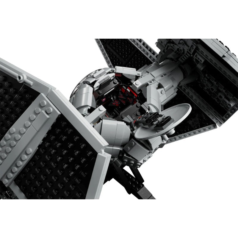 Wing detail close-up on the sci-fi fighter brick build