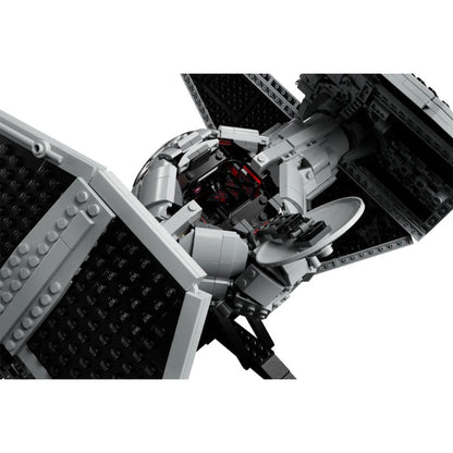 Wing detail close-up on the sci-fi fighter brick build