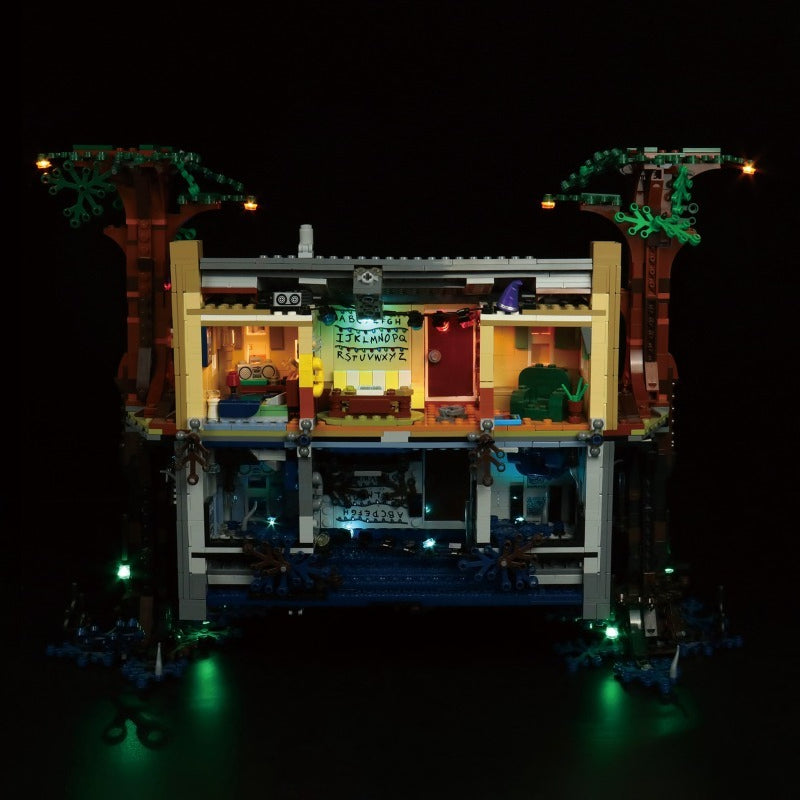 Upside down realm scene with LED lighting kit