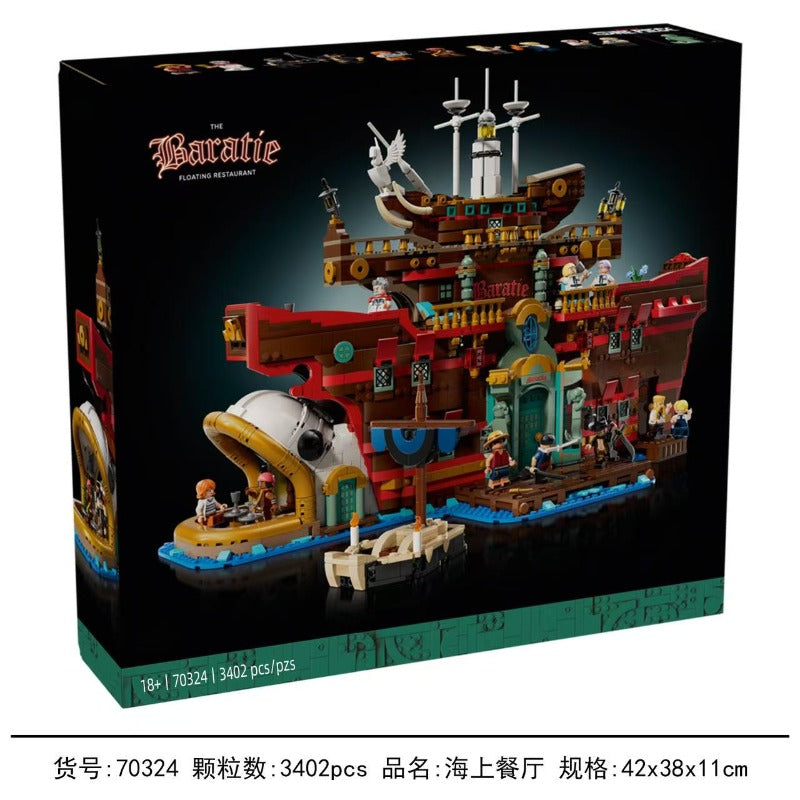 The Baratie Floating Restaurant building block model, finished build