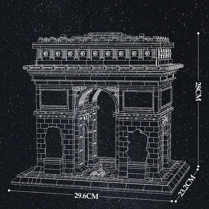 arc de triomphe building block set full model overview
