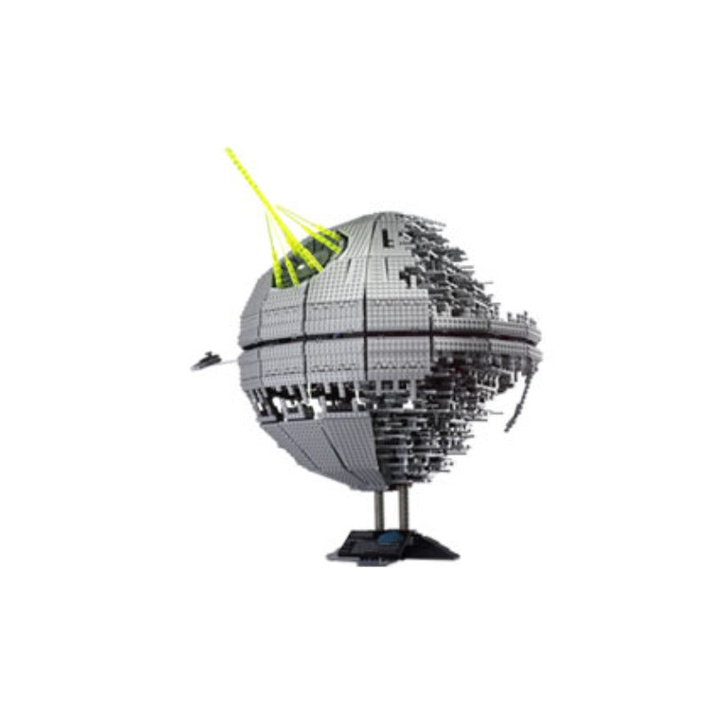Close-up of the detailed surface panels on the sphere build