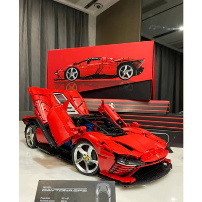Technic Ferrari Daytona SP3 – 3778PCS LEGO-Compatible Building Blocks | 1:8 Scale Hypercar Collector Set