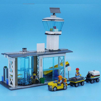 Airport terminal building block toy gate area detail