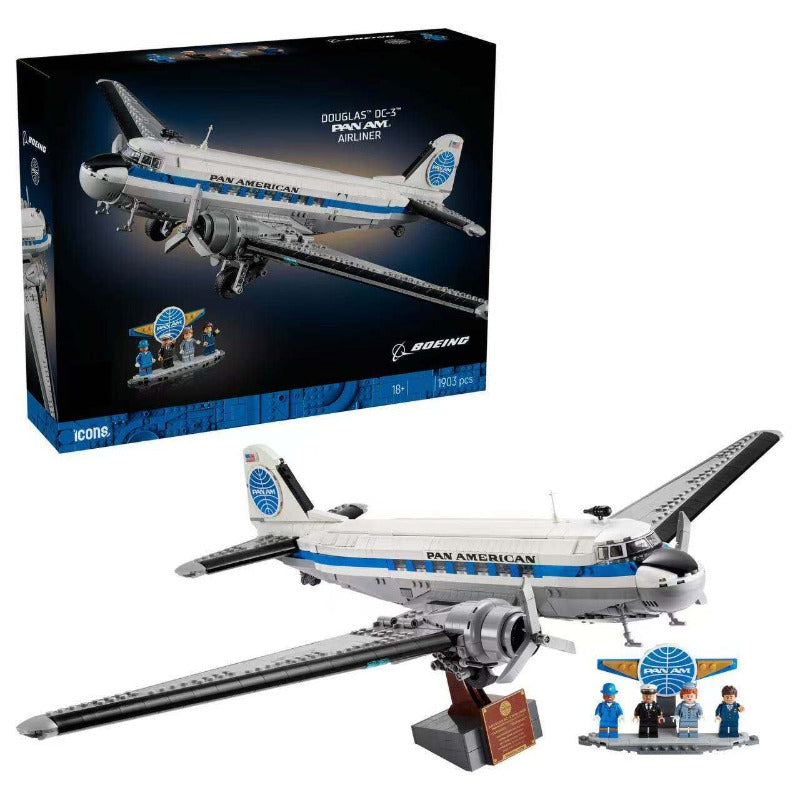 Douglas DC-3 airliner building block set, main product view