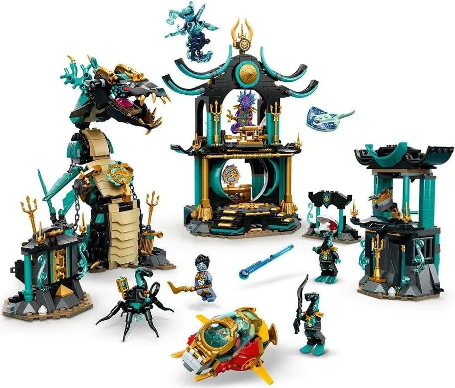 Assembled endless sea temple building block set