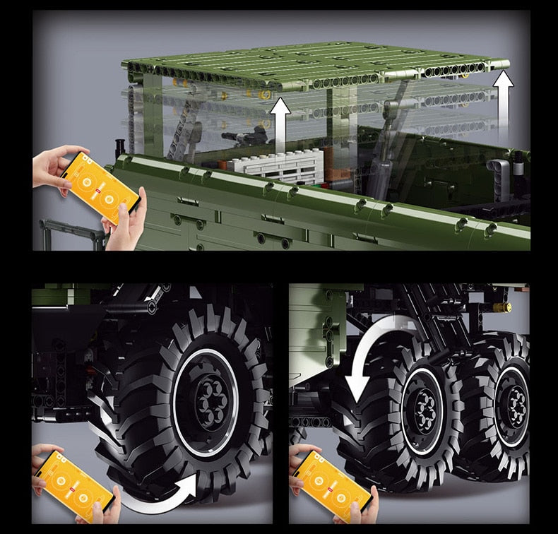 off-road utility truck building block model, door and panel detail