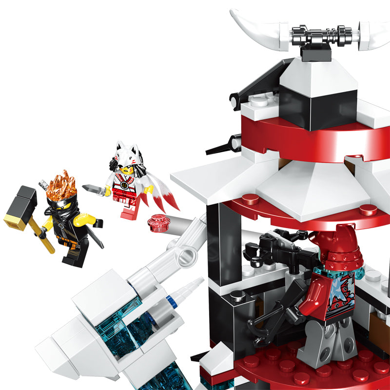 Castle of the Forsaken Emperor building block model side angle