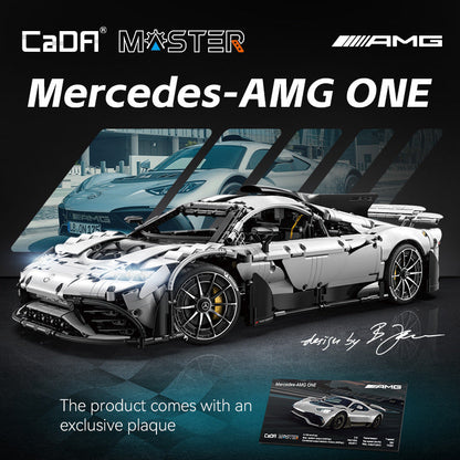 RC hypercar building block model, front three-quarter view