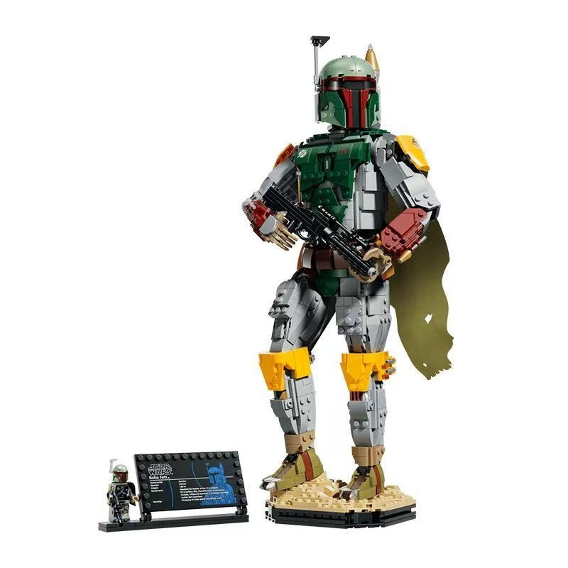 Helmet and armor detail on the Boba Fett building set