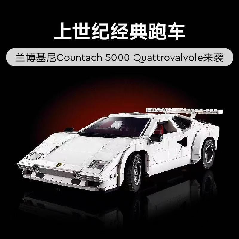 Assembled classic sports car model from the 1506-piece brick set