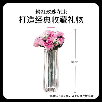 Detail shot of the bouquet's leaf and stem brickwork