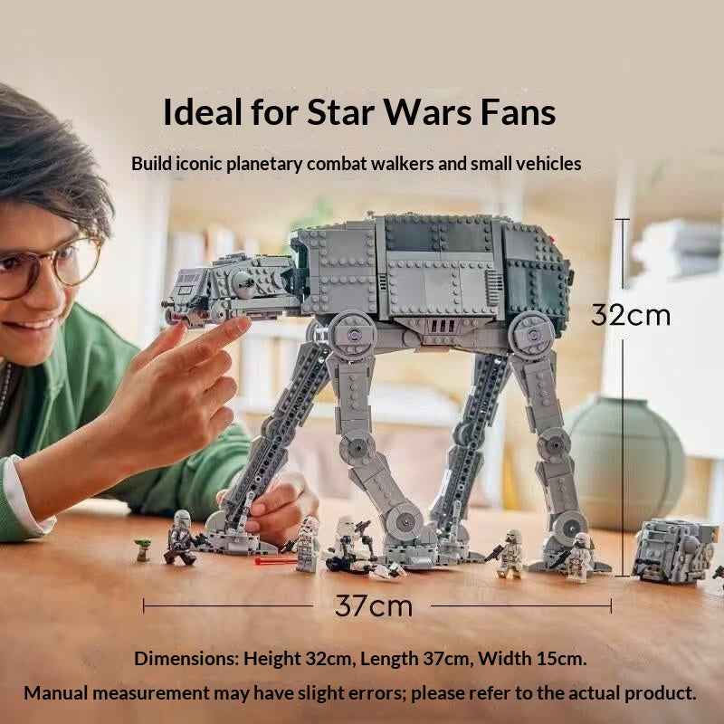 Side angle showing the AT-AT walker legs and body